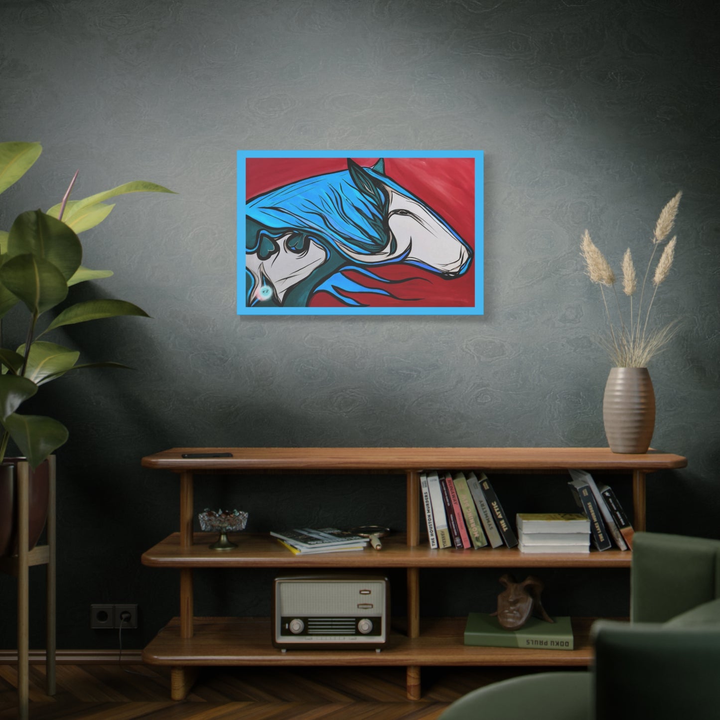 Blue Mane Paint Horse Gallery Wrapped Canvas, multiple sizes available