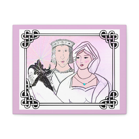 Sir Thomas & Lady Elizabeth Boleyn, Tudor art, Gallery Wrapped Canvas, multiple sizes