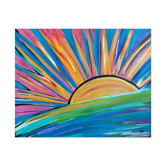 Sunshine Wall Art, Good Morning Sunshine Art Poster | Rolled Poster Bedroom Decor