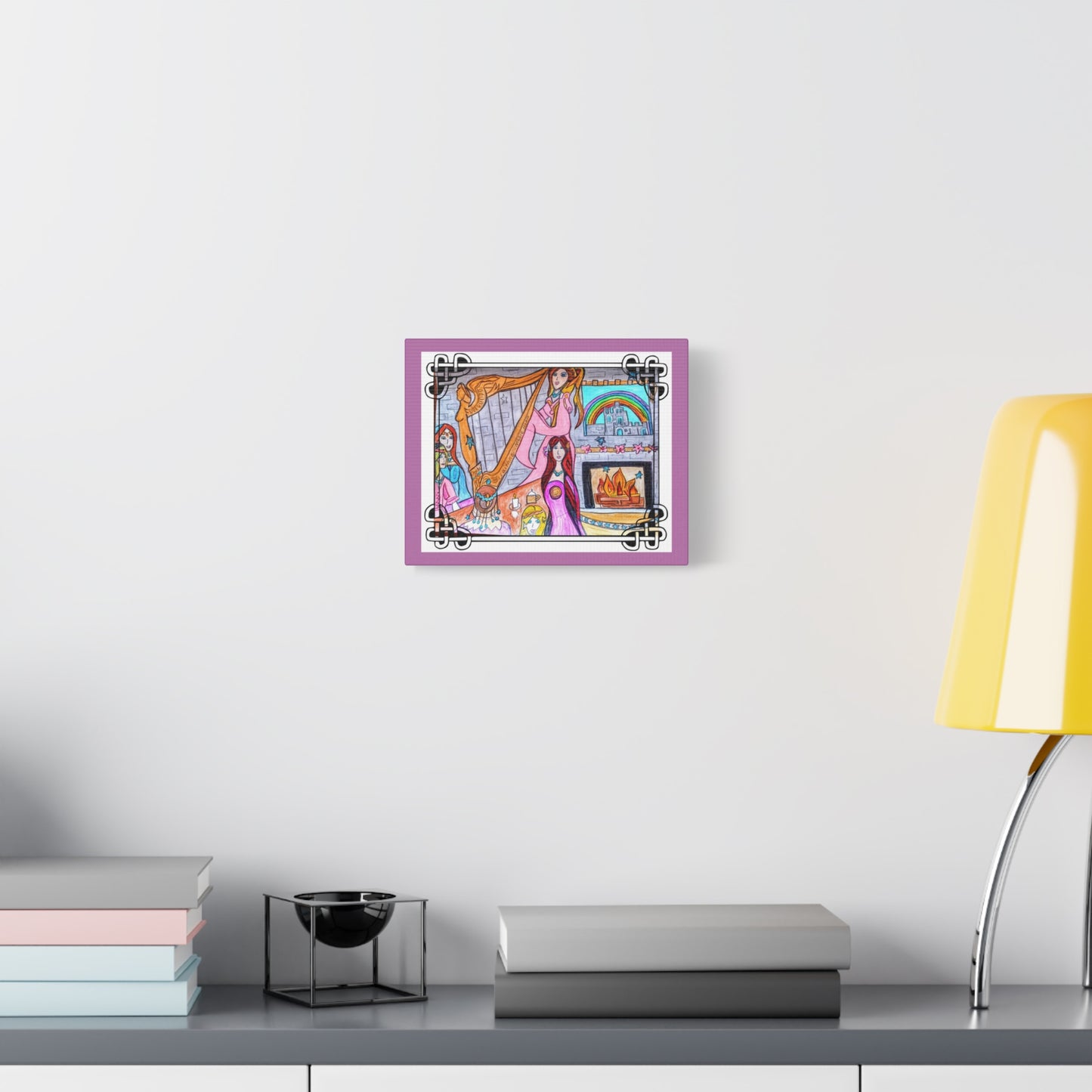 Celtic Magic Harp Ladies, Matte Gallery Wrapped Canvas Wall Art ~ multiple sizes