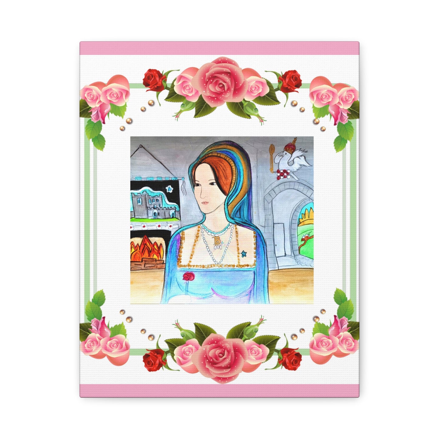 Queen Anne Boleyn Lady Portrait ~ Art Gallery Wrapped Canvas