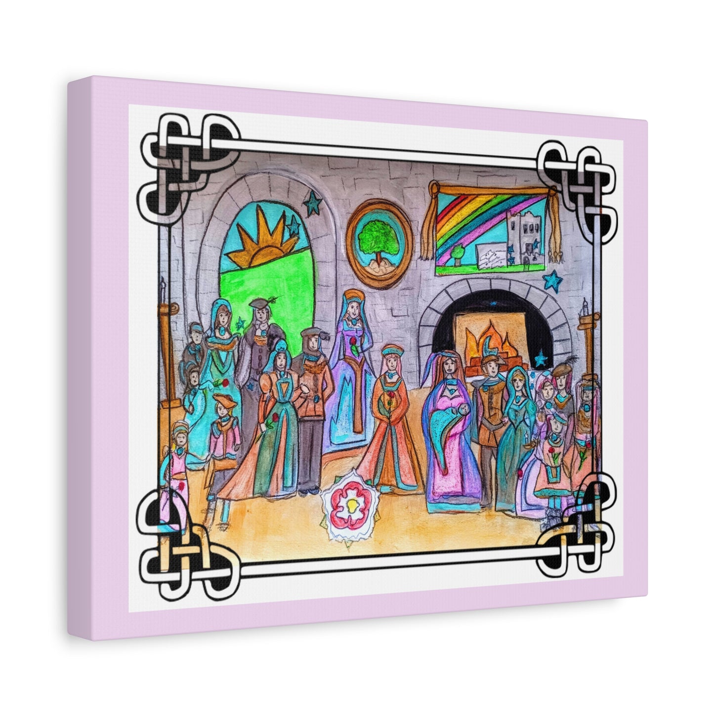 Queen Anne Boleyn, Queen Elizabeth the I and the Boleyn family Illustration Canvas