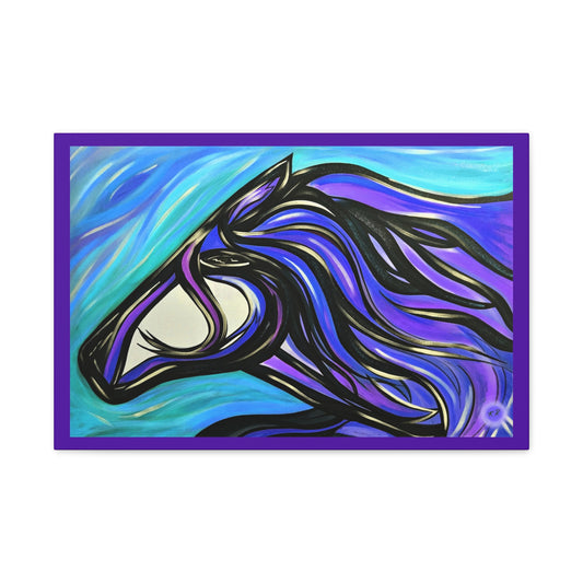 Purple Horse Gallery Wrapped Canvas Print, multiple sizes available