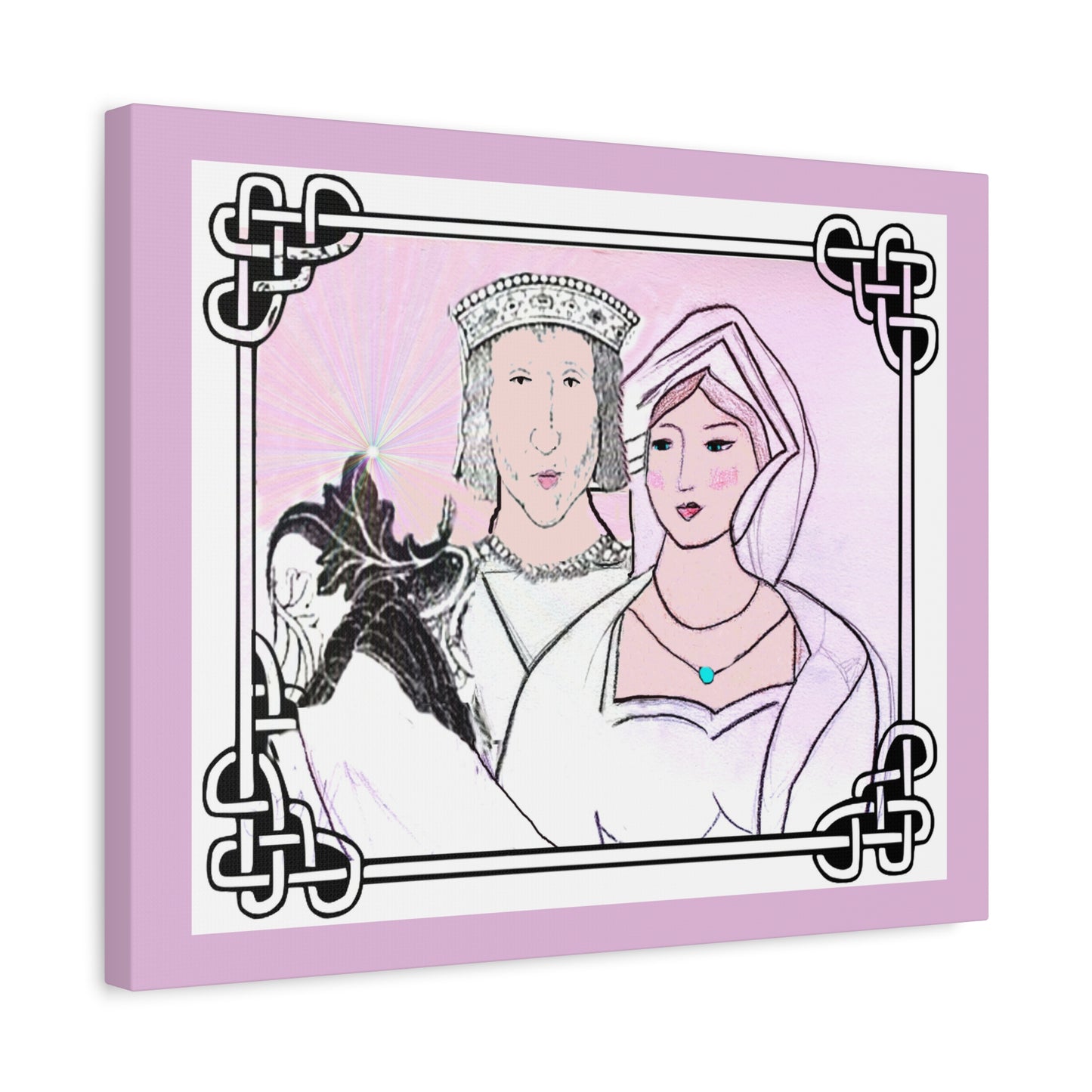Sir Thomas & Lady Elizabeth Boleyn, Tudor art, Gallery Wrapped Canvas, multiple sizes