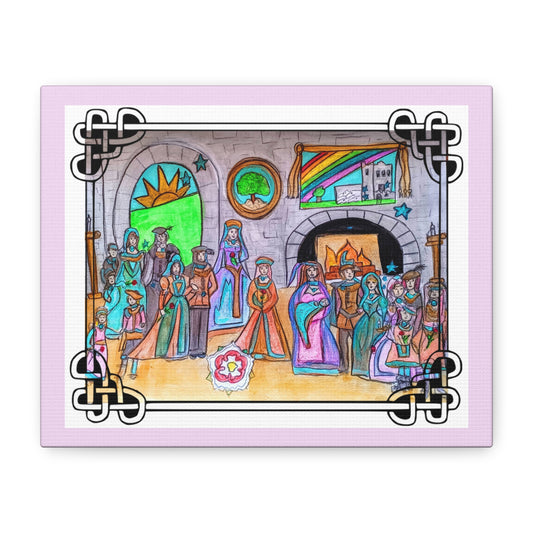 Queen Anne Boleyn, Queen Elizabeth the I and the Boleyn family Illustration Canvas