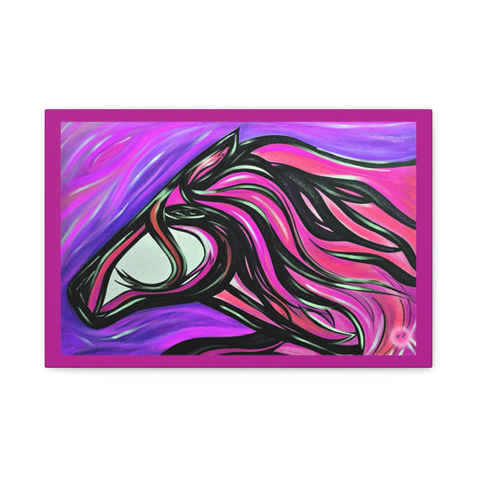 Pink Horse gallery wrapped canvas print, multiple sizes available