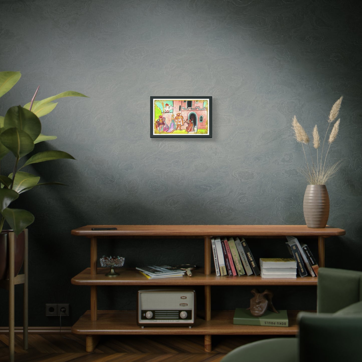 King Henry VIII & Queen Anne Boleyn at a Medieval Castle with her parents~ Stretched Wall Art