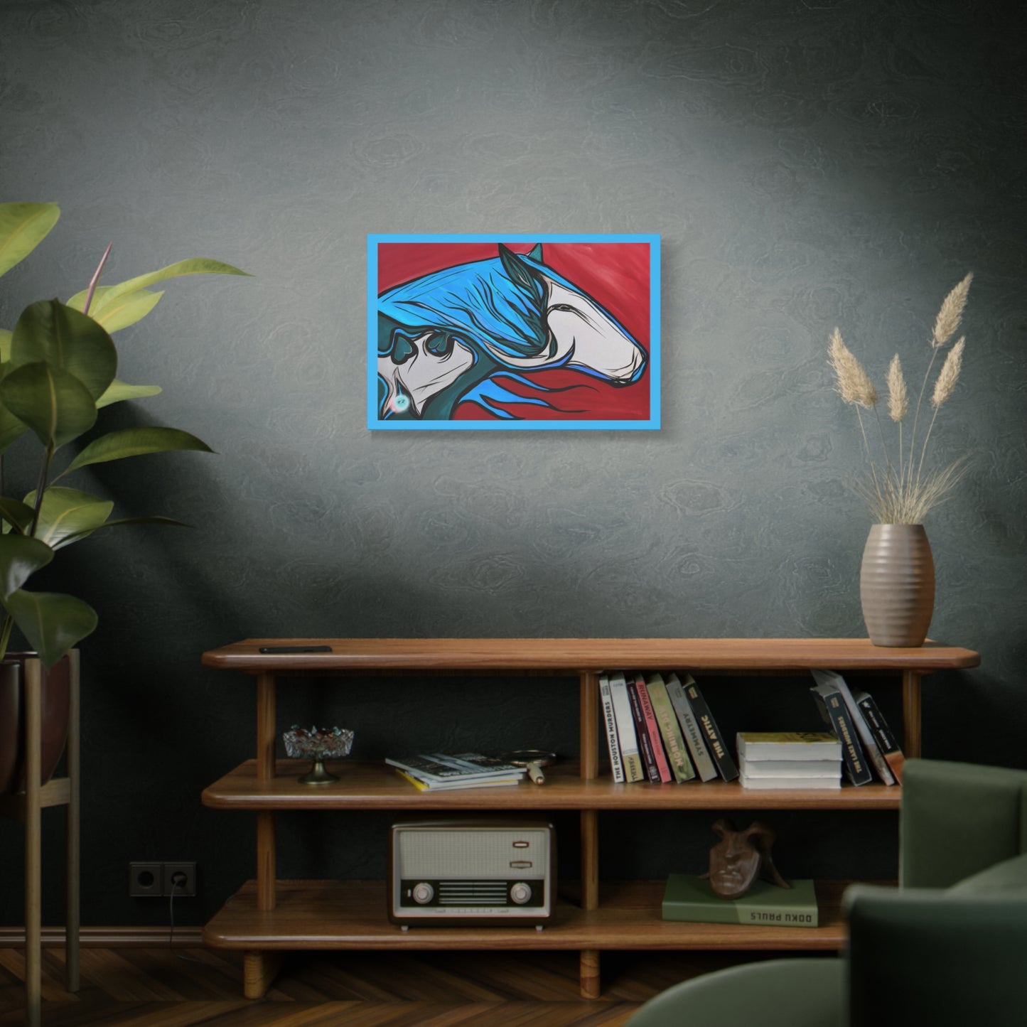 Blue Mane Paint Horse Gallery Wrapped Canvas, multiple sizes available