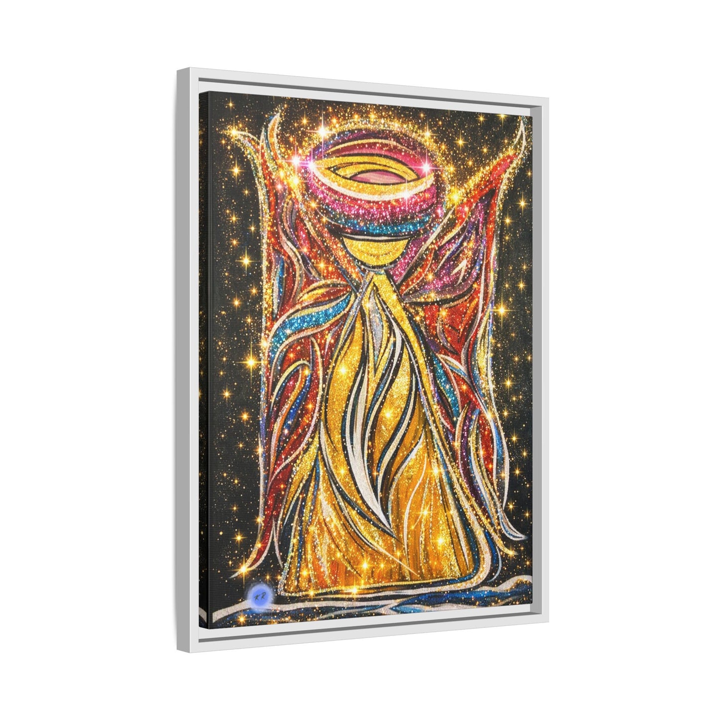 Golden Angel Abstract Painting Matte Canvas