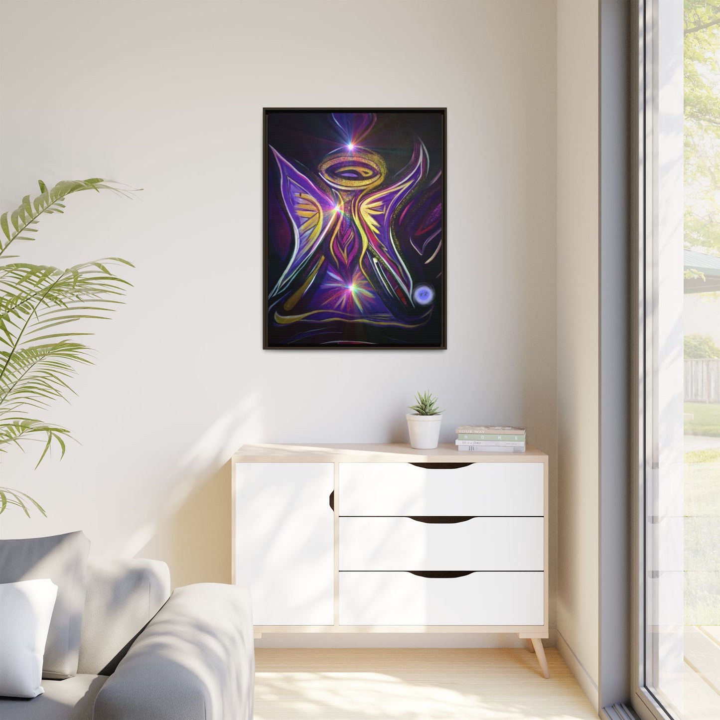Radiant Angel Matte Canvas Framed | Spiritual Wall Art