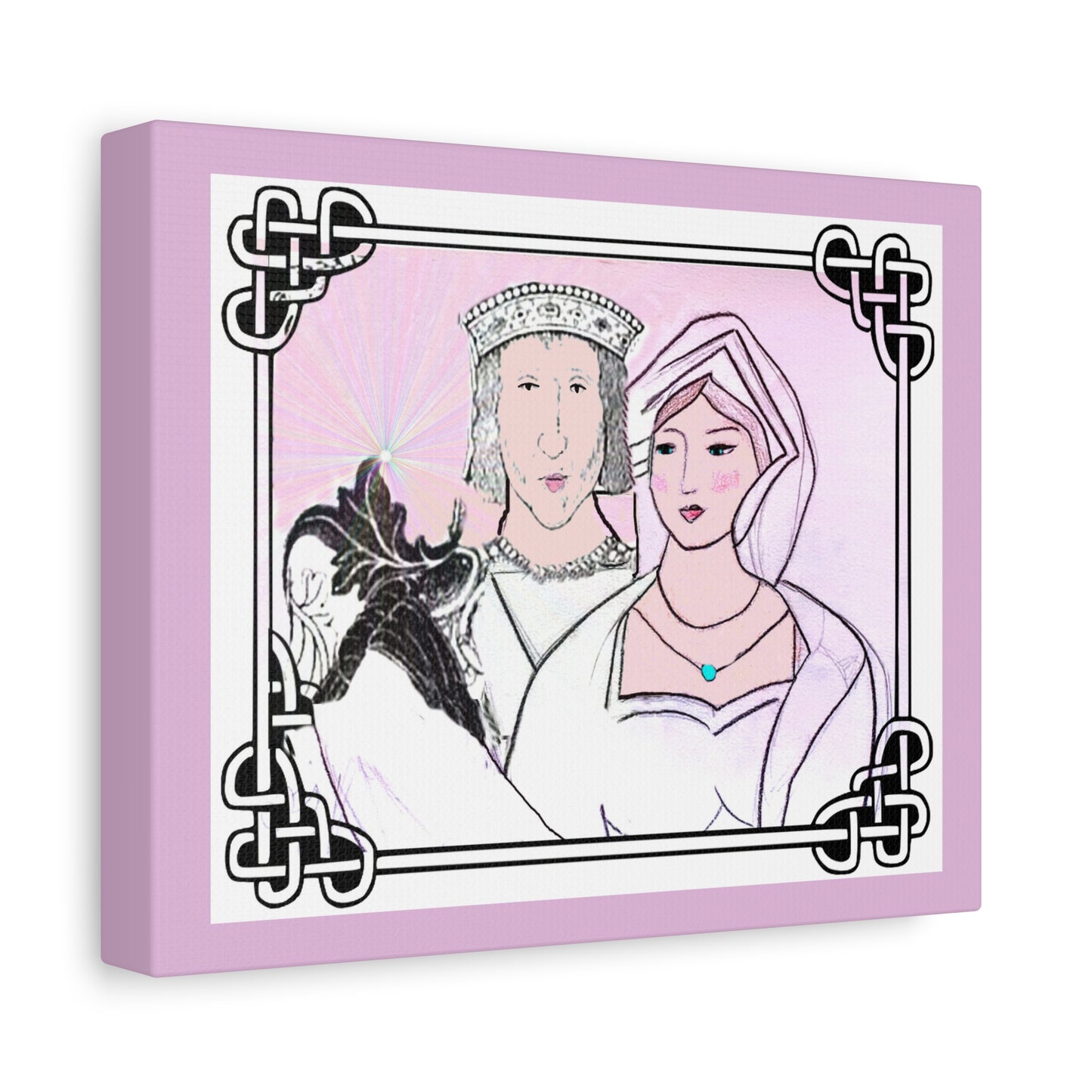 Sir Thomas & Lady Elizabeth Boleyn, Tudor art, Gallery Wrapped Canvas, multiple sizes