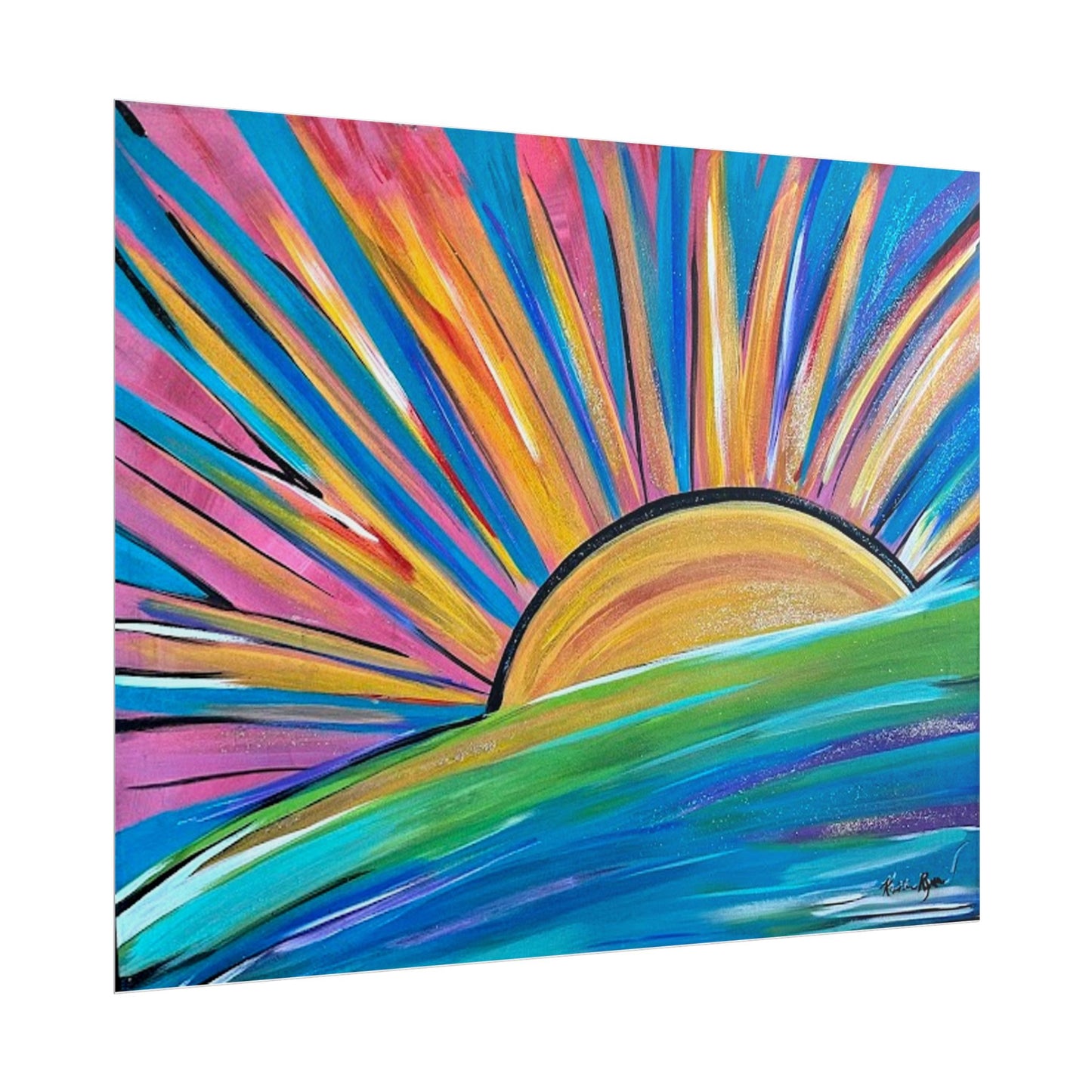 Sunshine Wall Art, Good Morning Sunshine Art Poster | Rolled Poster Bedroom Decor