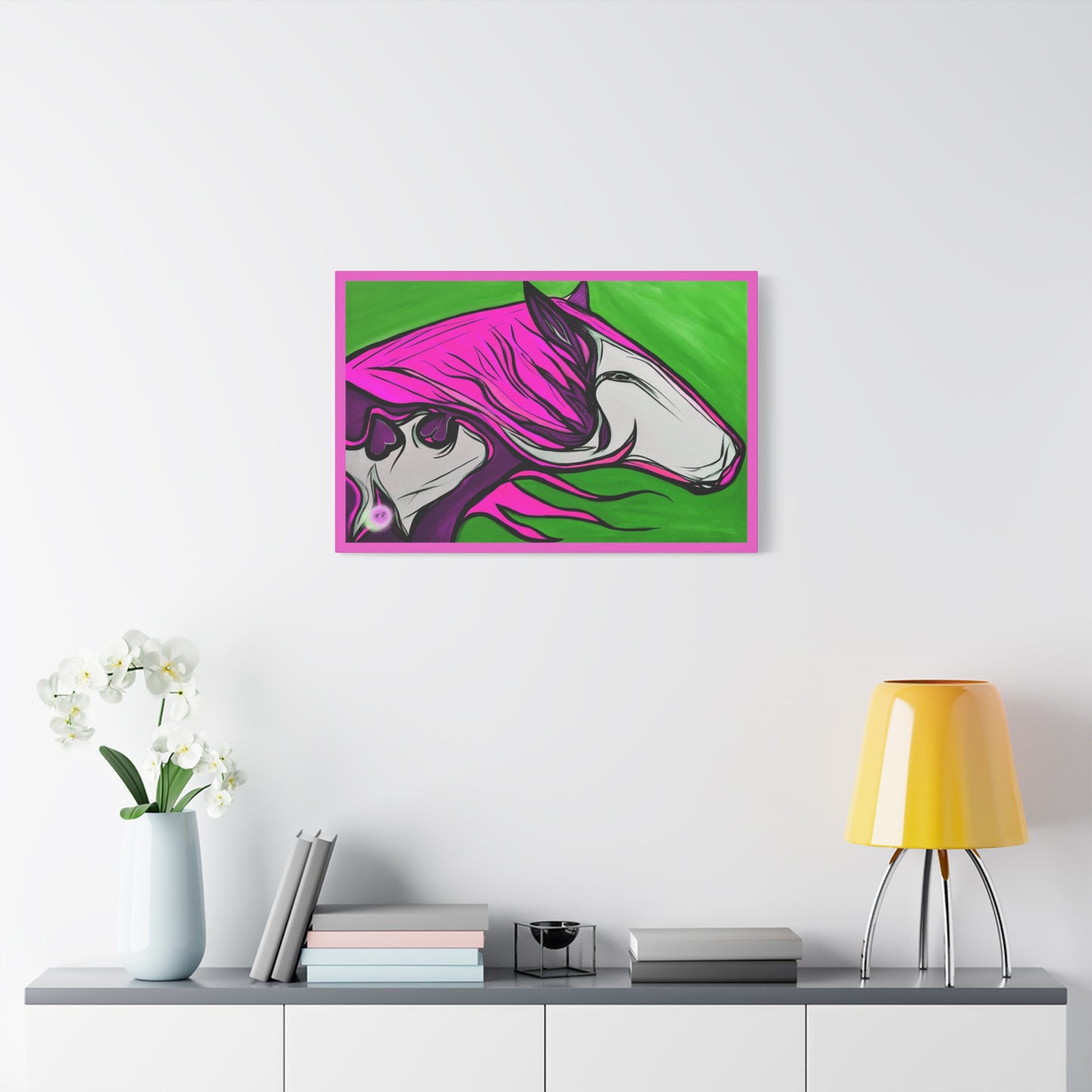 Pink Mane Horse Matte Canvas | Stretched 1.25"