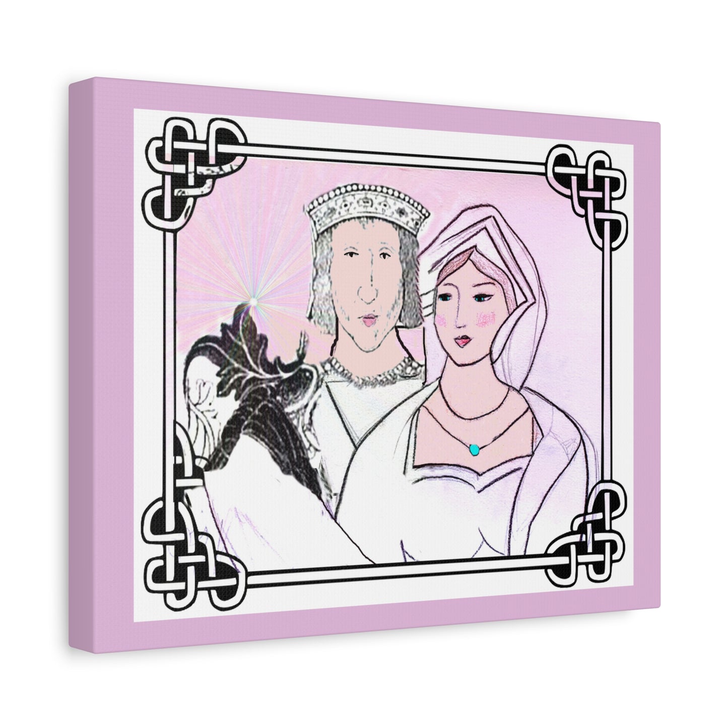 Sir Thomas & Lady Elizabeth Boleyn, Tudor art, Gallery Wrapped Canvas, multiple sizes