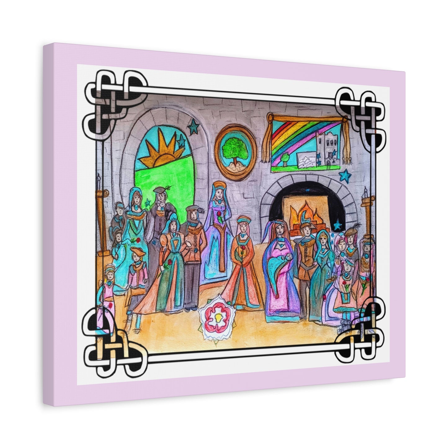 Queen Anne Boleyn, Queen Elizabeth the I and the Boleyn family Illustration Canvas