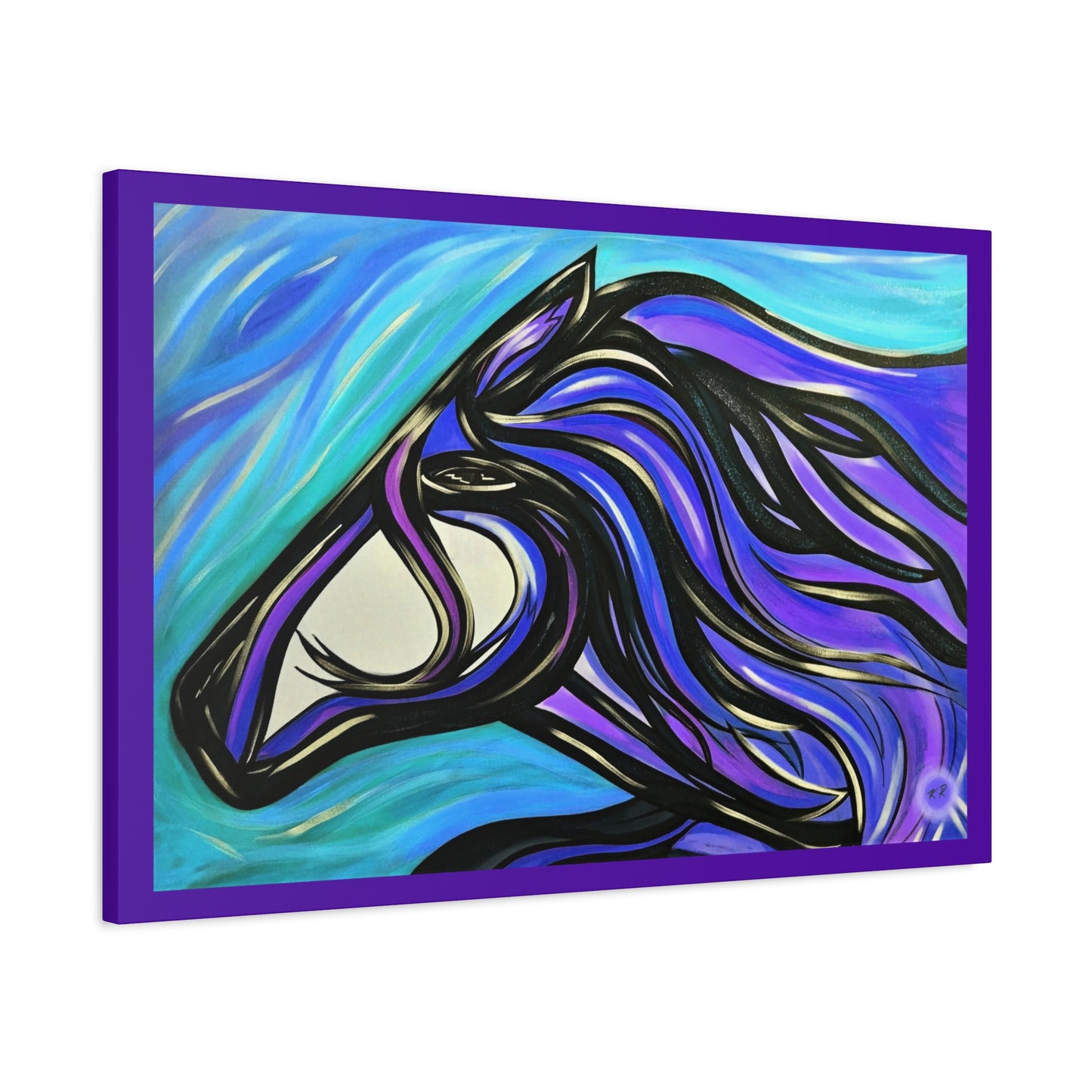 Purple Horse Gallery Wrapped Canvas Print, multiple sizes available