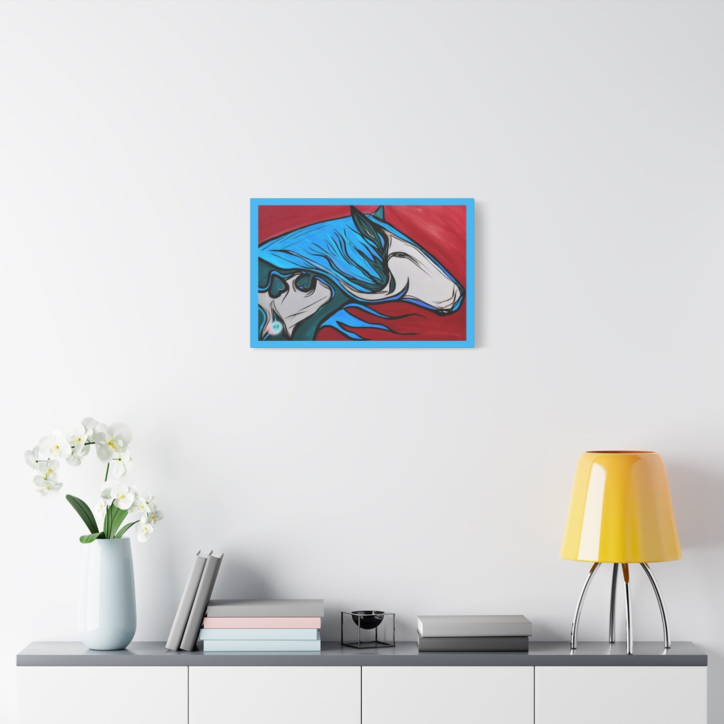 Blue Mane Paint Horse Gallery Wrapped Canvas, multiple sizes available