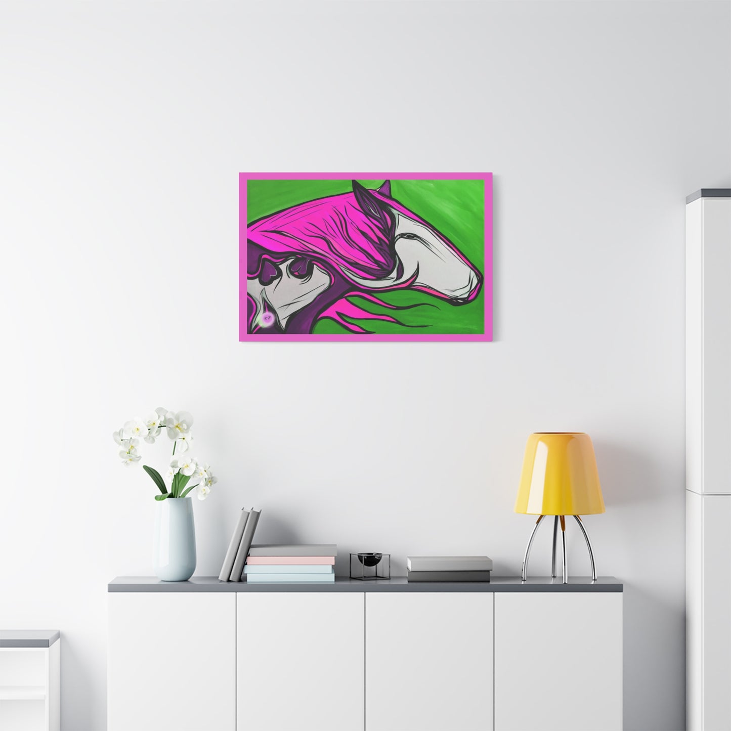 Pink Mane Horse Matte Canvas | Stretched 1.25"