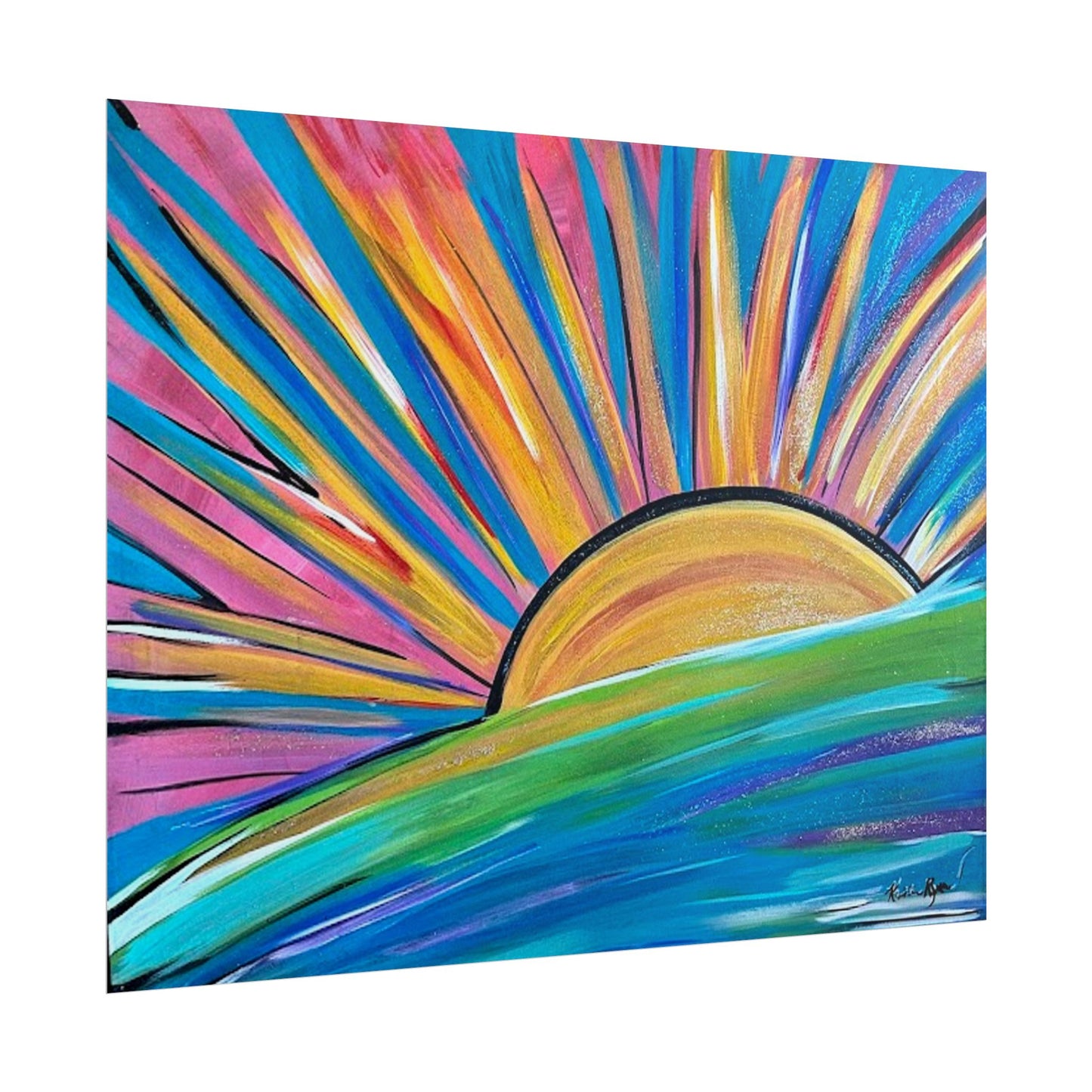 Sunshine Wall Art, Good Morning Sunshine Art Poster | Rolled Poster Bedroom Decor