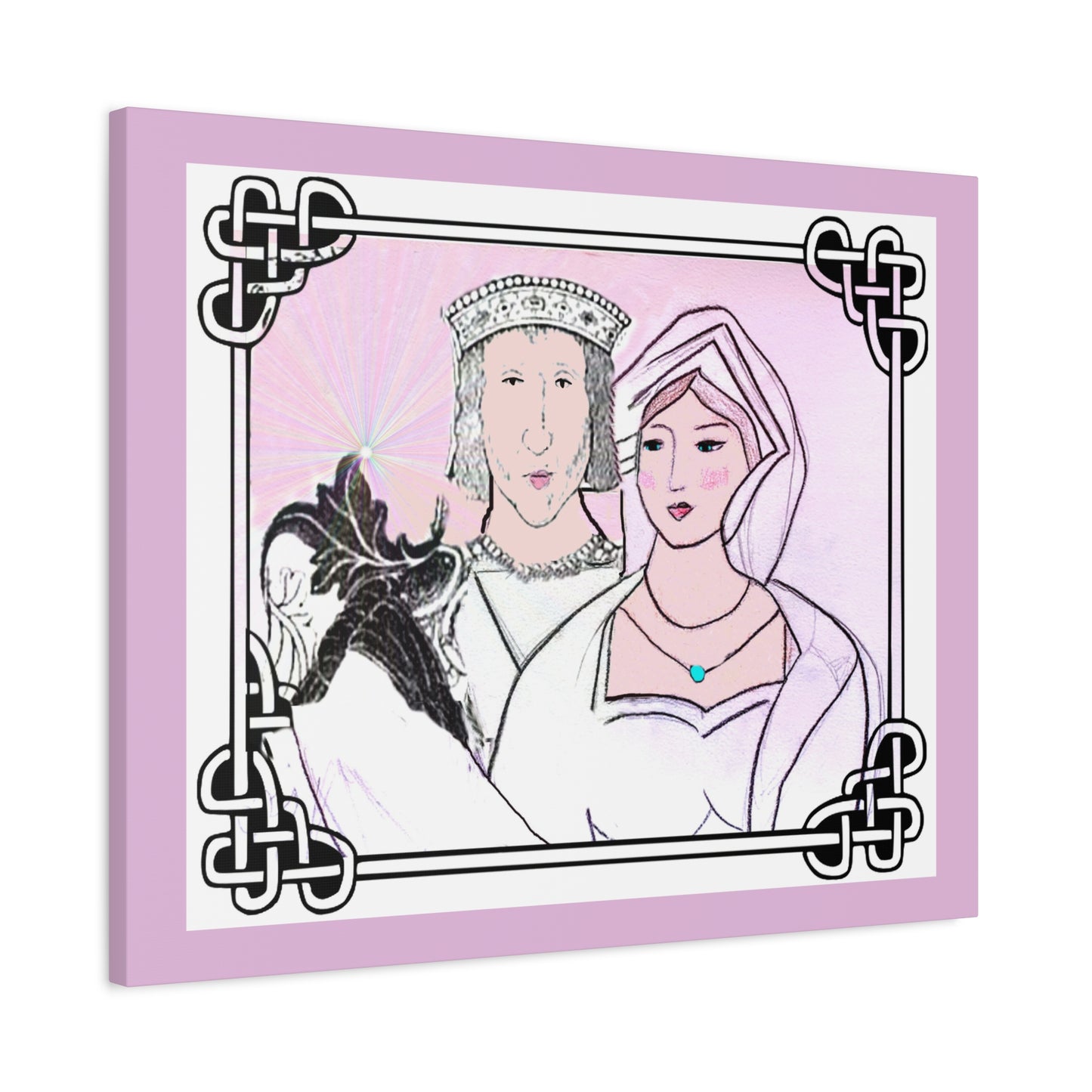 Sir Thomas & Lady Elizabeth Boleyn, Tudor art, Gallery Wrapped Canvas, multiple sizes