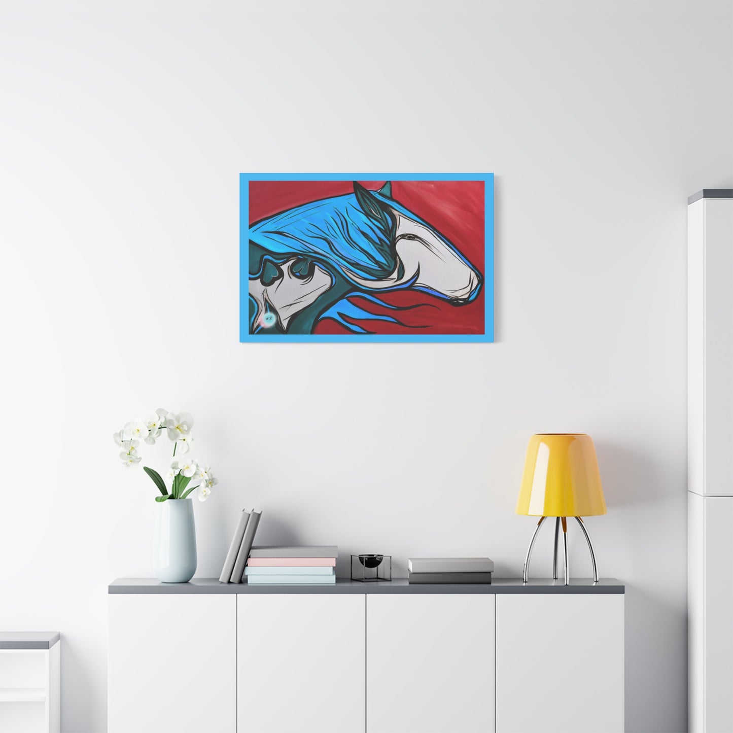 Blue Mane Paint Horse Gallery Wrapped Canvas, multiple sizes available