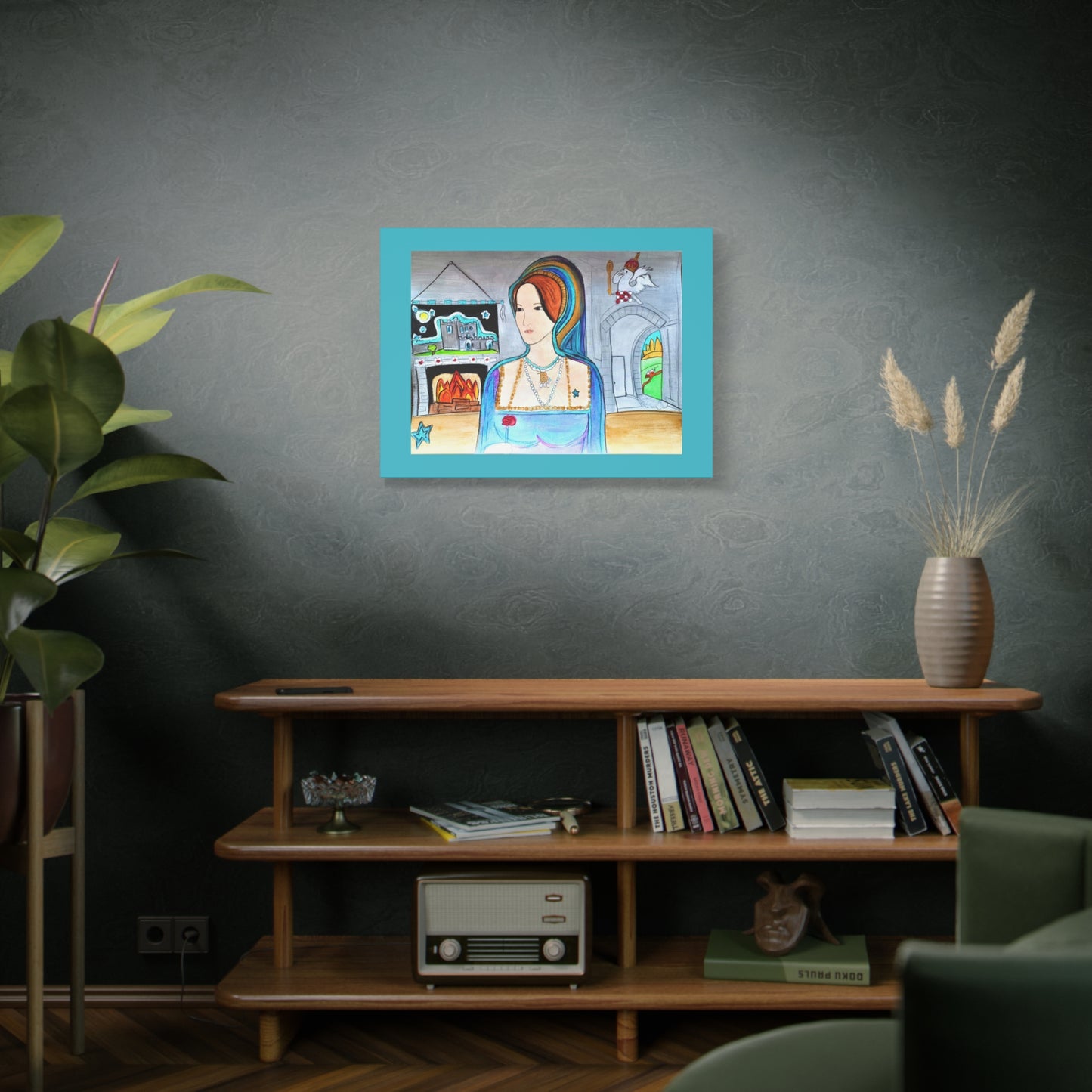 Queen Anne Boleyn Lady Portrait, Gallery Wrapped Canvas Print — Stretched Matte Wall Art