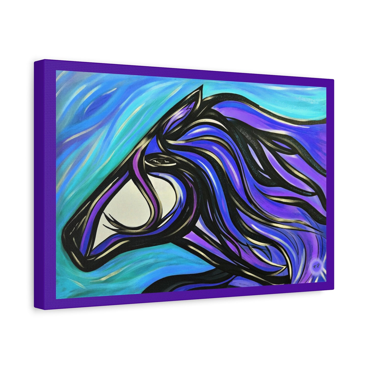 Purple Horse Gallery Wrapped Canvas Print, multiple sizes available