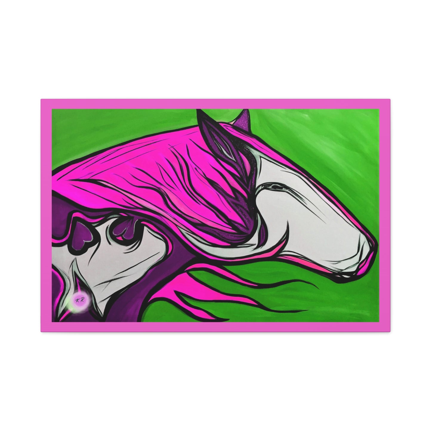 Pink Mane Horse Matte Canvas | Stretched 1.25"