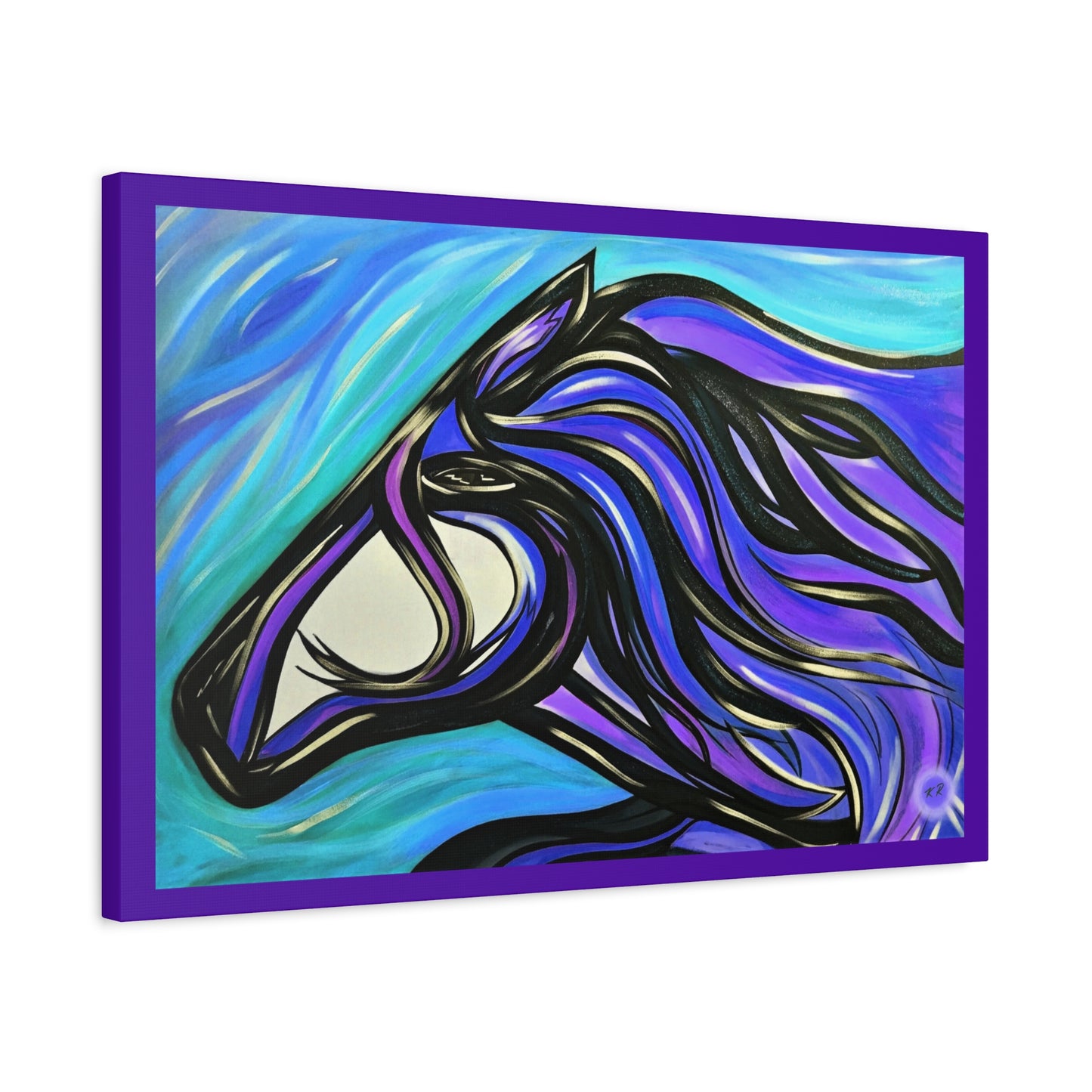 Purple Horse Gallery Wrapped Canvas Print, multiple sizes available