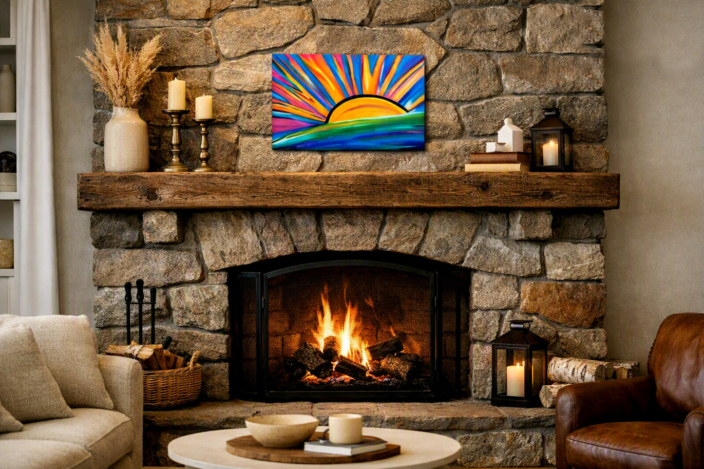 Sunshine Wall Art, Good Morning Sunshine Art Poster | Rolled Poster Bedroom Decor