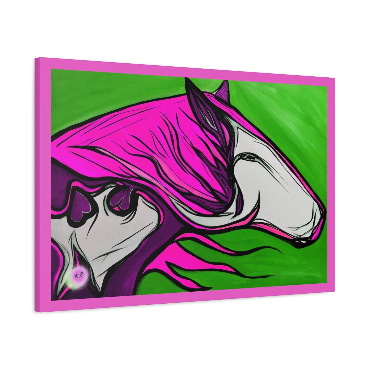 Pink Mane Horse Matte Canvas | Stretched 1.25"