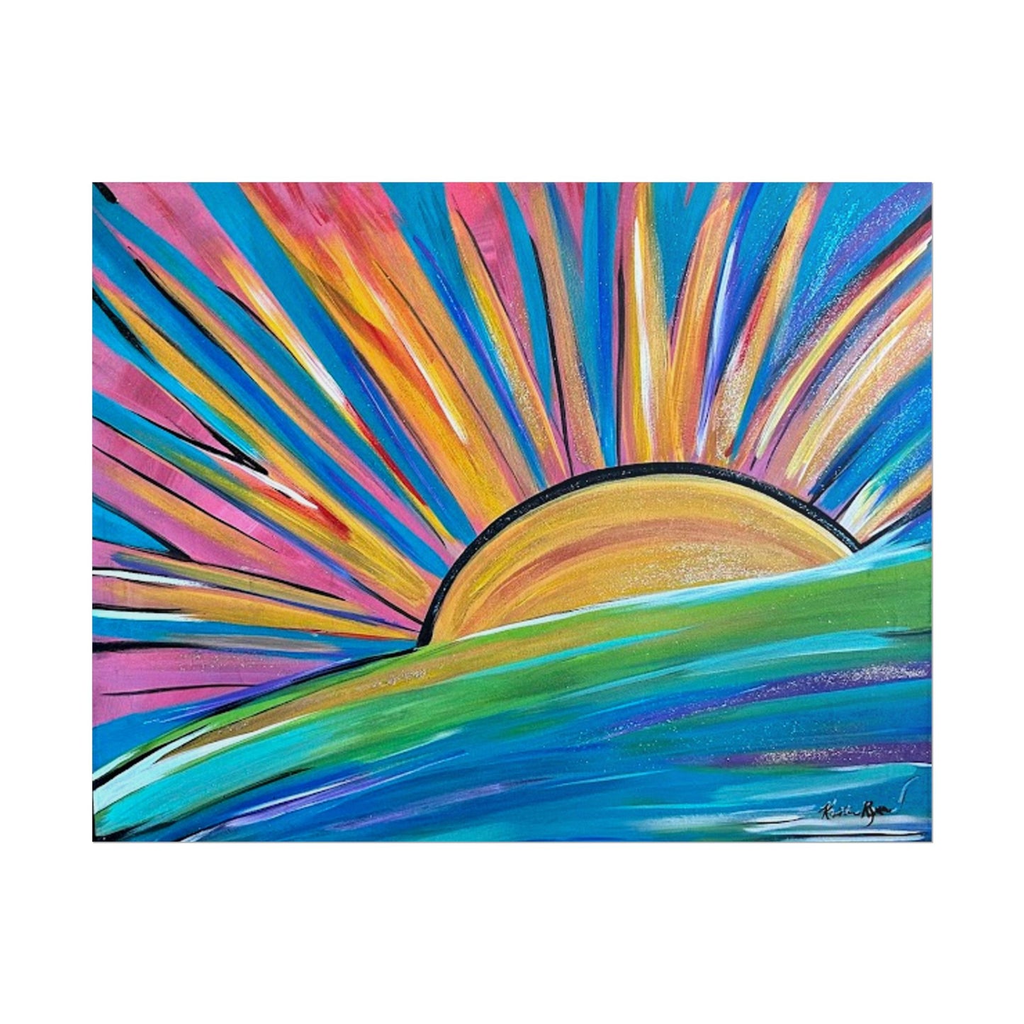 Sunshine Wall Art, Good Morning Sunshine Art Poster | Rolled Poster Bedroom Decor