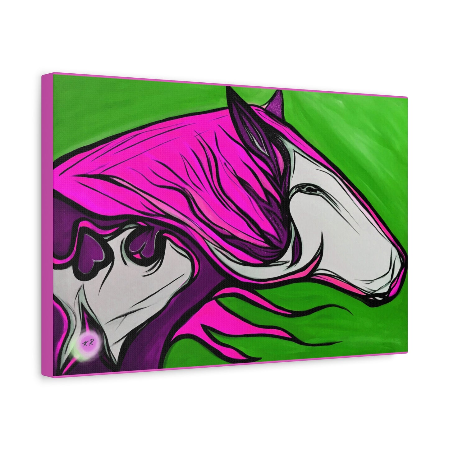 Pink Mane Horse Matte Canvas | Stretched 1.25"