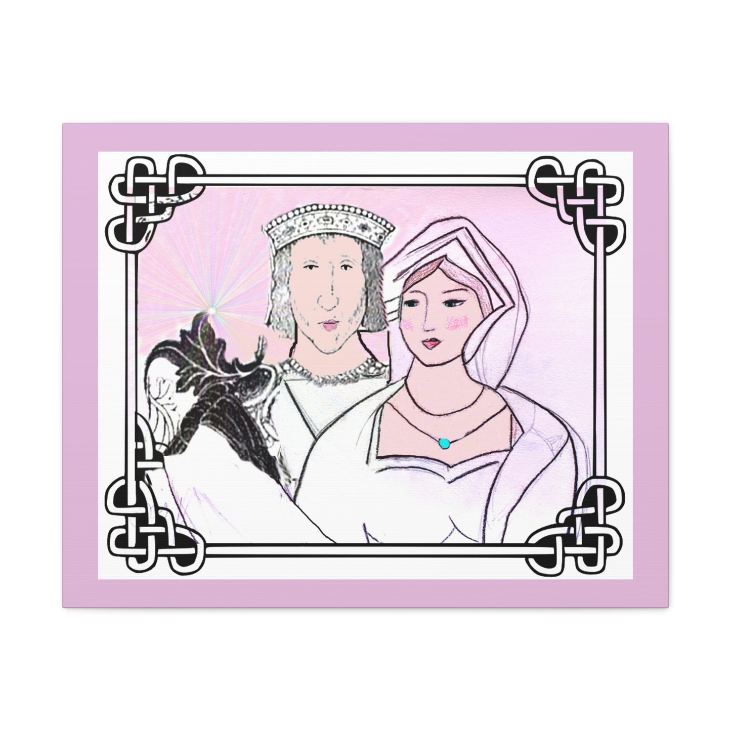 Sir Thomas & Lady Elizabeth Boleyn, Tudor art, Gallery Wrapped Canvas, multiple sizes