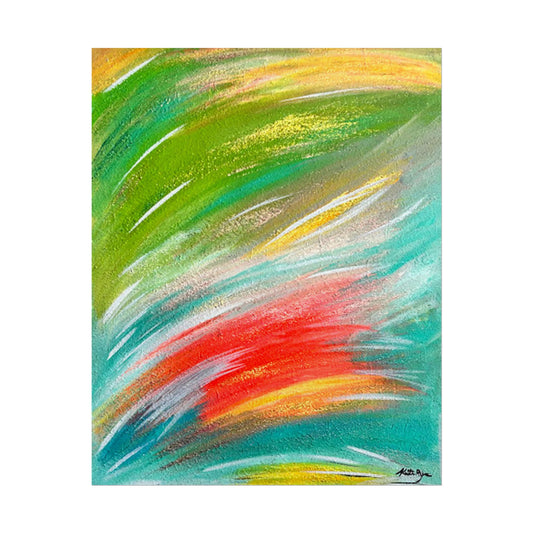 Abstract Colorful Brushstroke Poster | Rolled Poster Wall Art