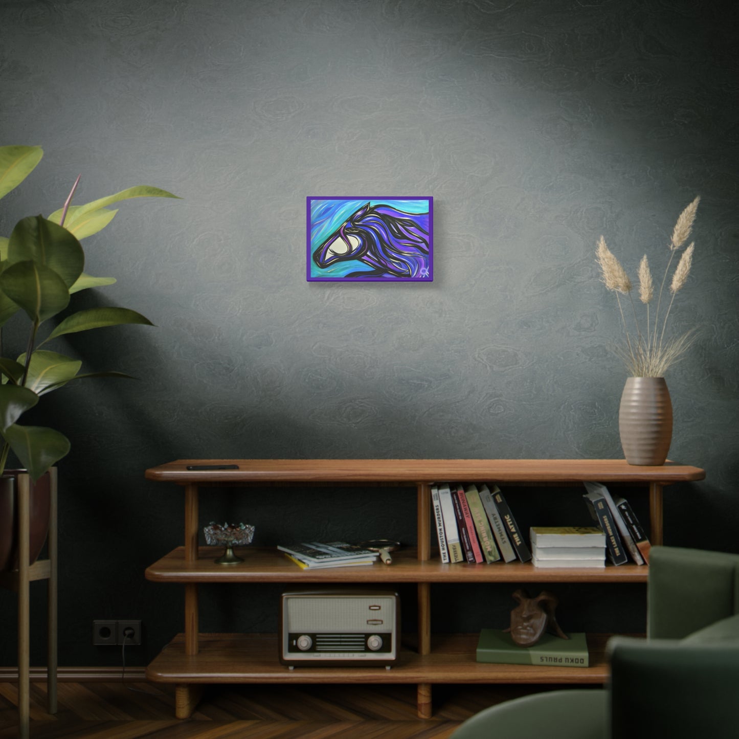 Purple Horse Gallery Wrapped Canvas Print, multiple sizes available