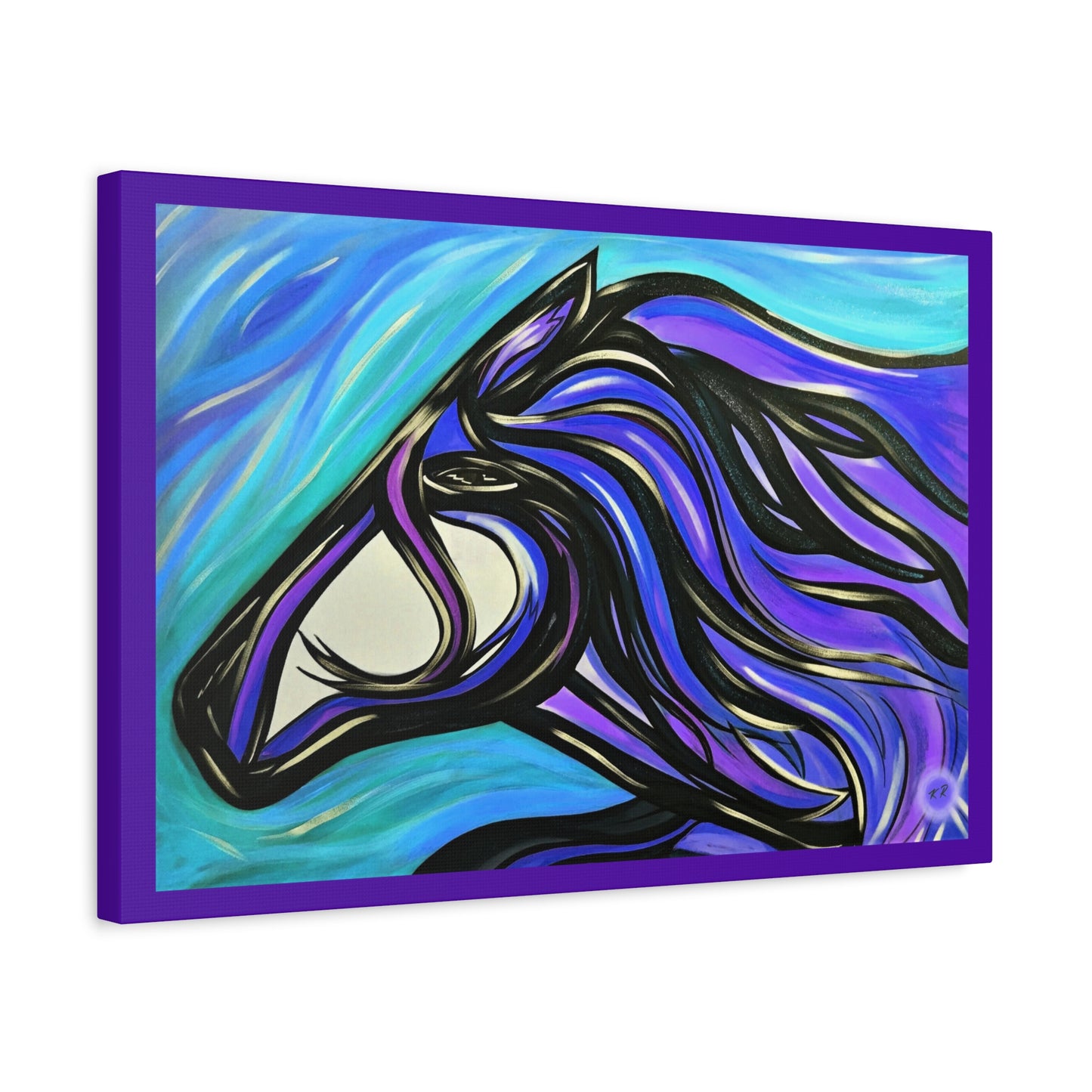 Purple Horse Gallery Wrapped Canvas Print, multiple sizes available
