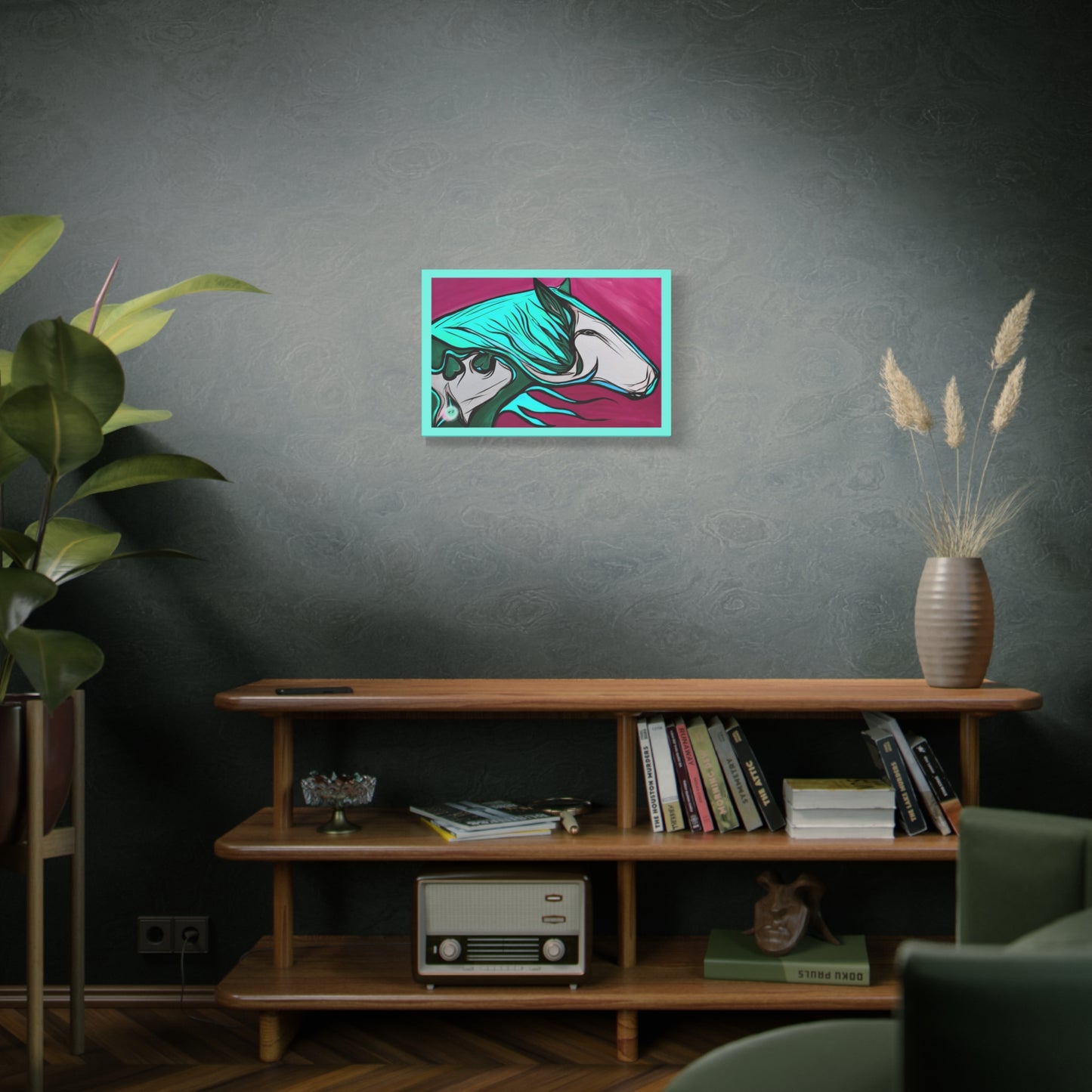 Turquoise Mane Horse Matte Canvas