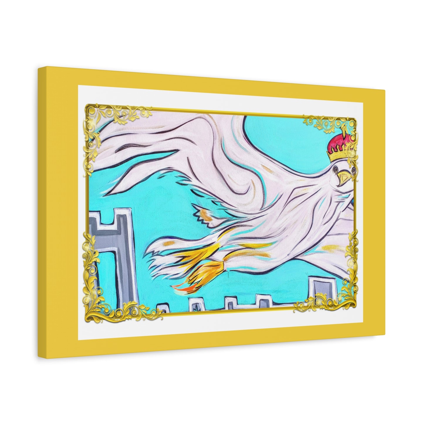 Royal White Falcon ~ Matte Gallery Wrapped Canvas, multiple sizes