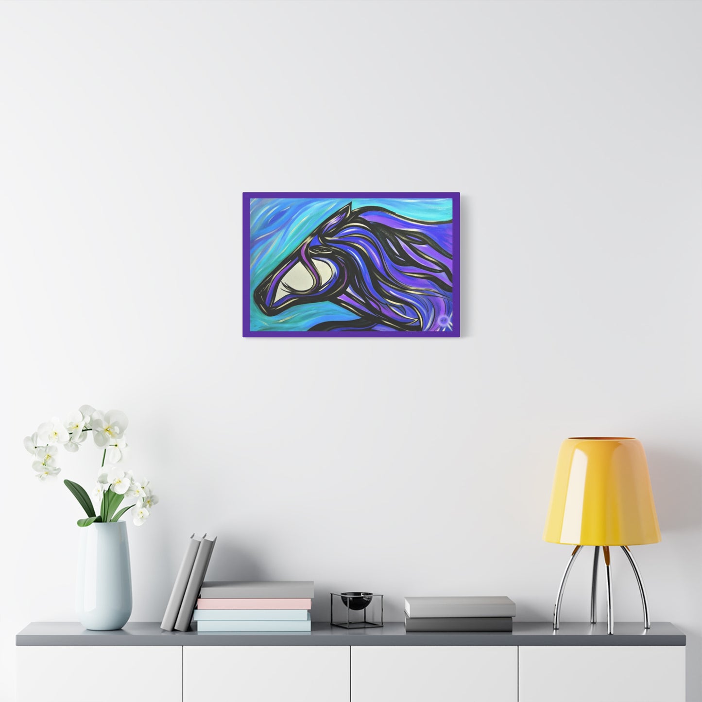 Purple Horse Gallery Wrapped Canvas Print, multiple sizes available