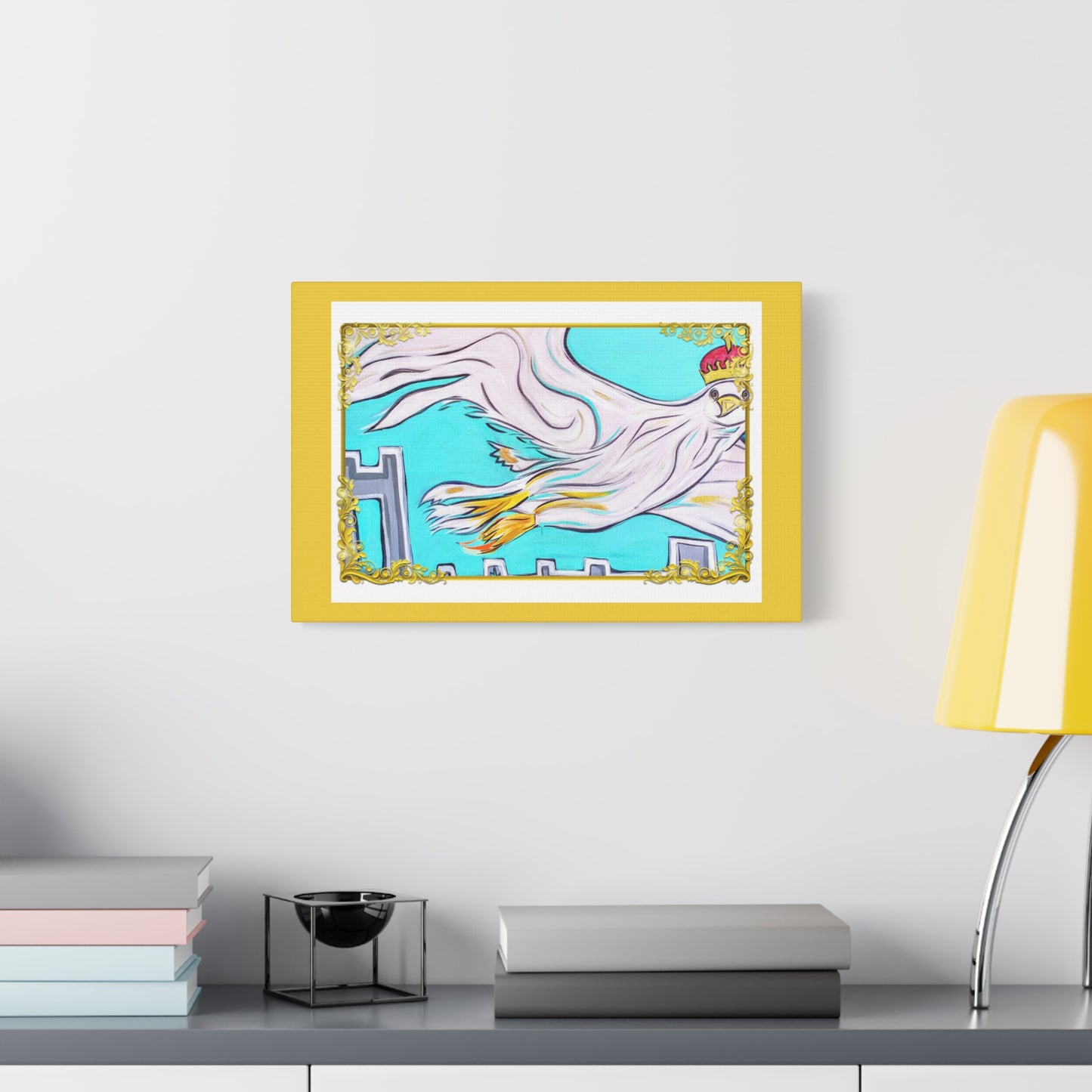 Royal White Falcon ~ Matte Gallery Wrapped Canvas, multiple sizes
