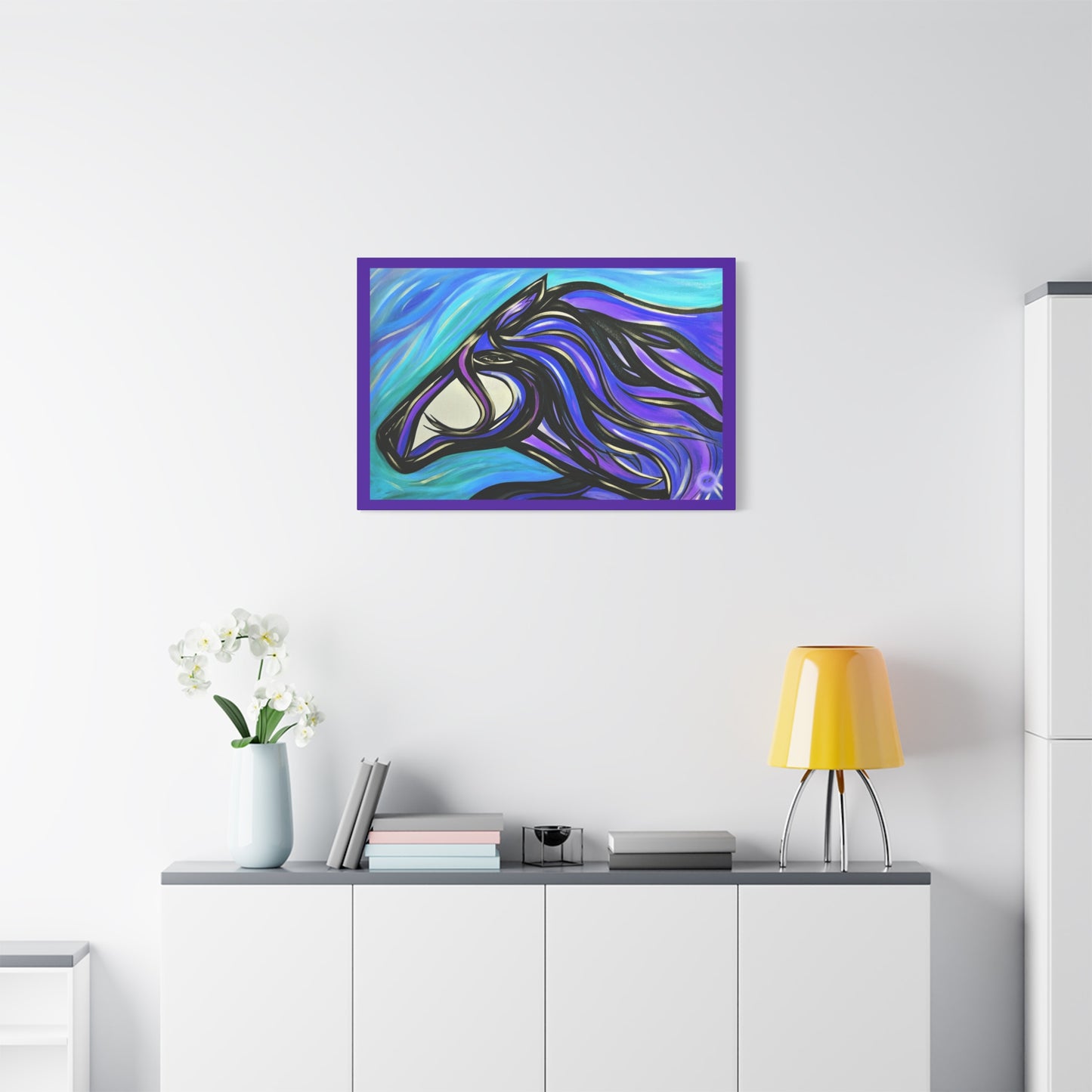 Purple Horse Gallery Wrapped Canvas Print, multiple sizes available
