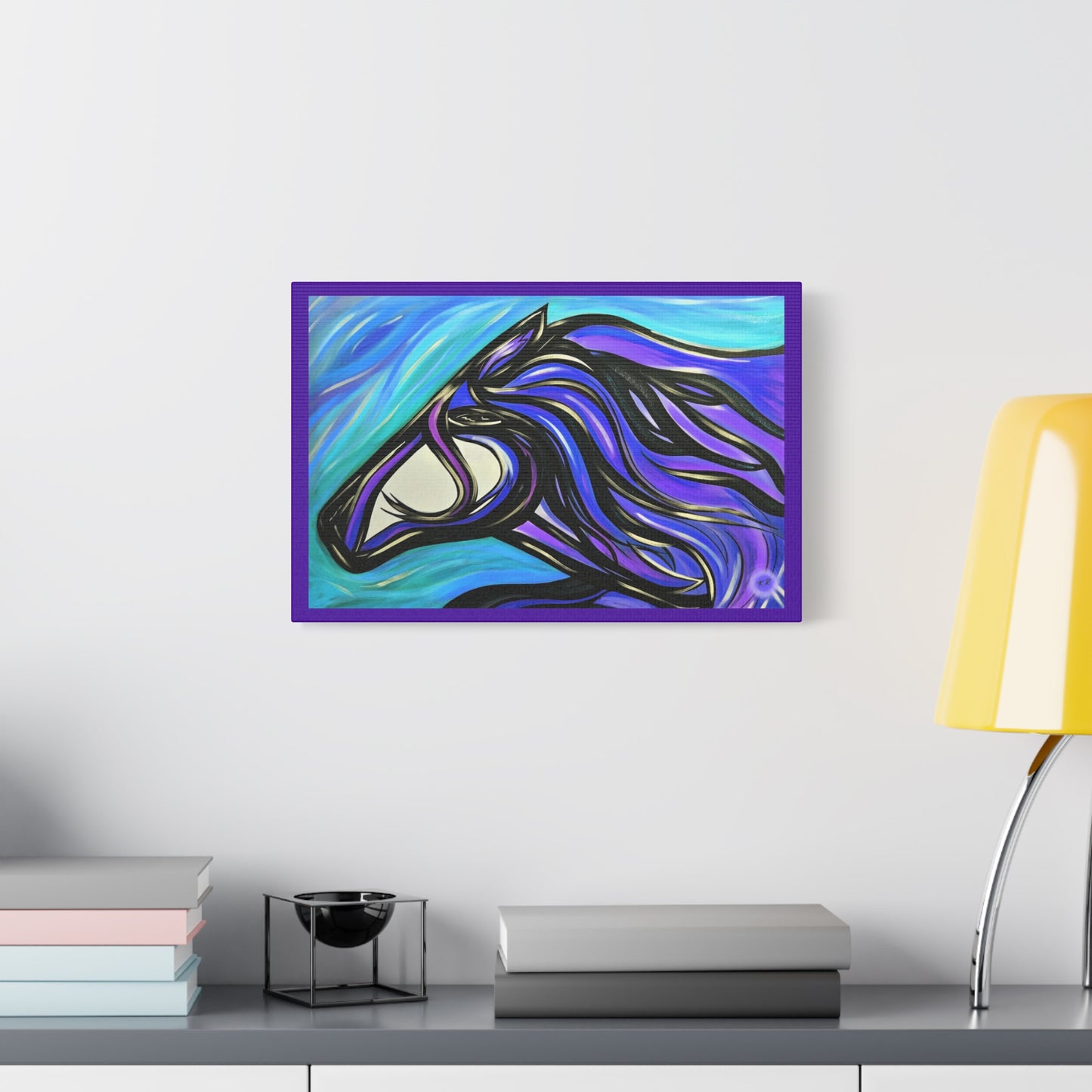 Purple Horse Gallery Wrapped Canvas Print, multiple sizes available