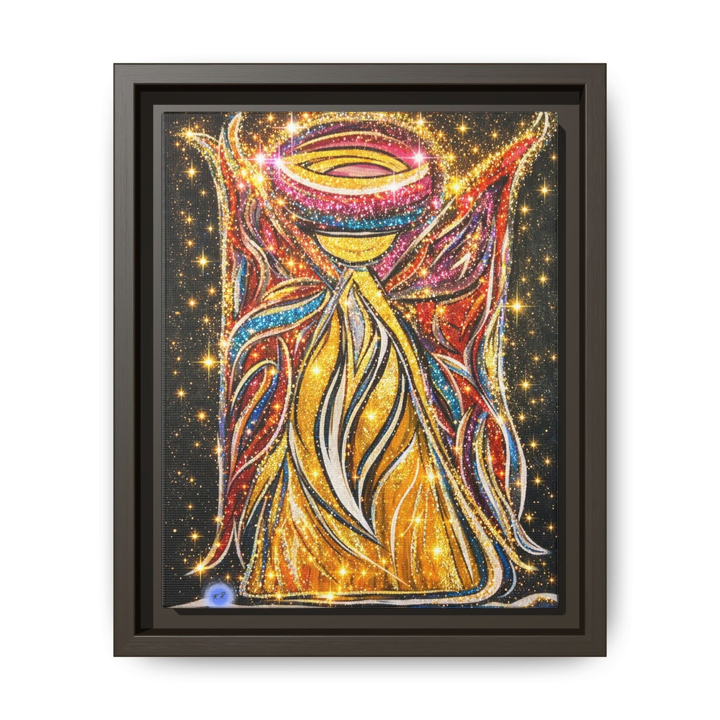 Golden Angel Abstract Painting Matte Canvas