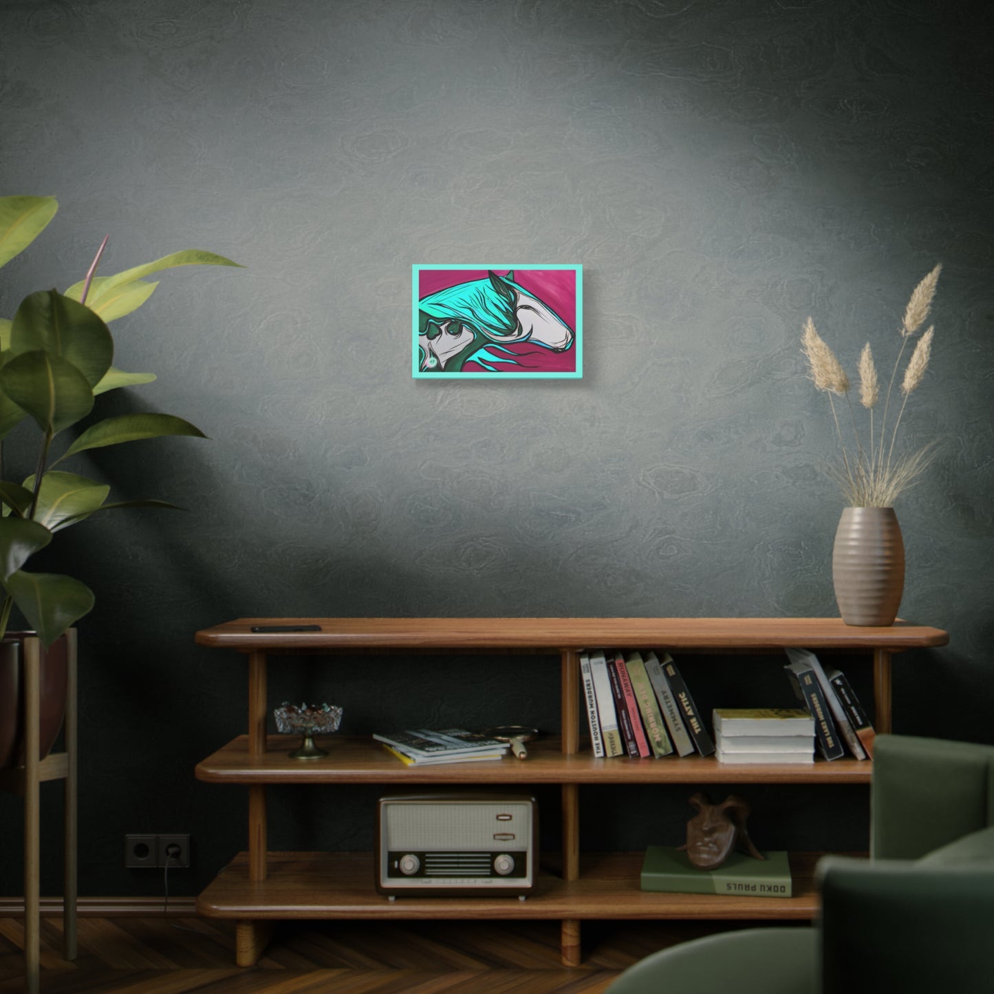 Turquoise Mane Horse Matte Canvas