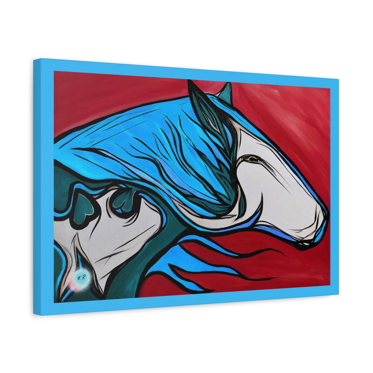 Blue Mane Paint Horse Gallery Wrapped Canvas, multiple sizes available