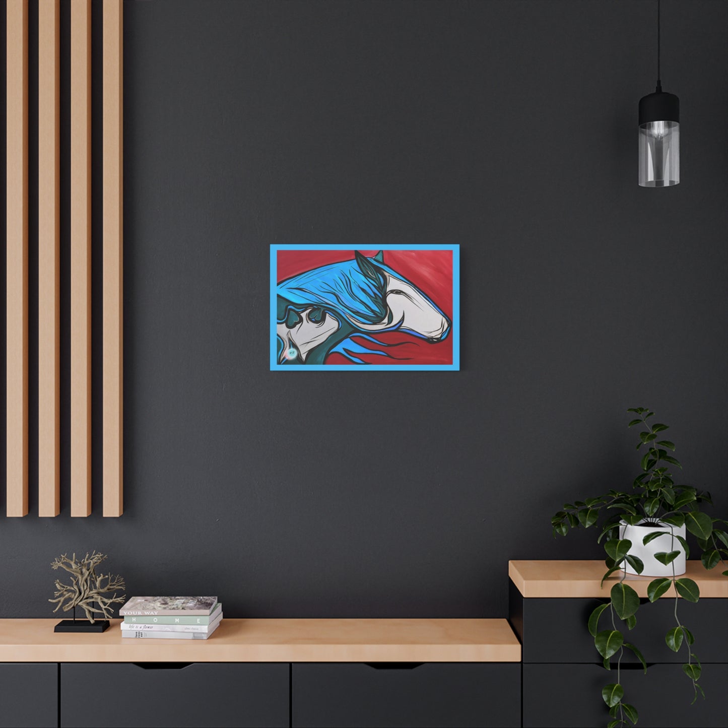 Blue Mane Paint Horse Gallery Wrapped Canvas, multiple sizes available