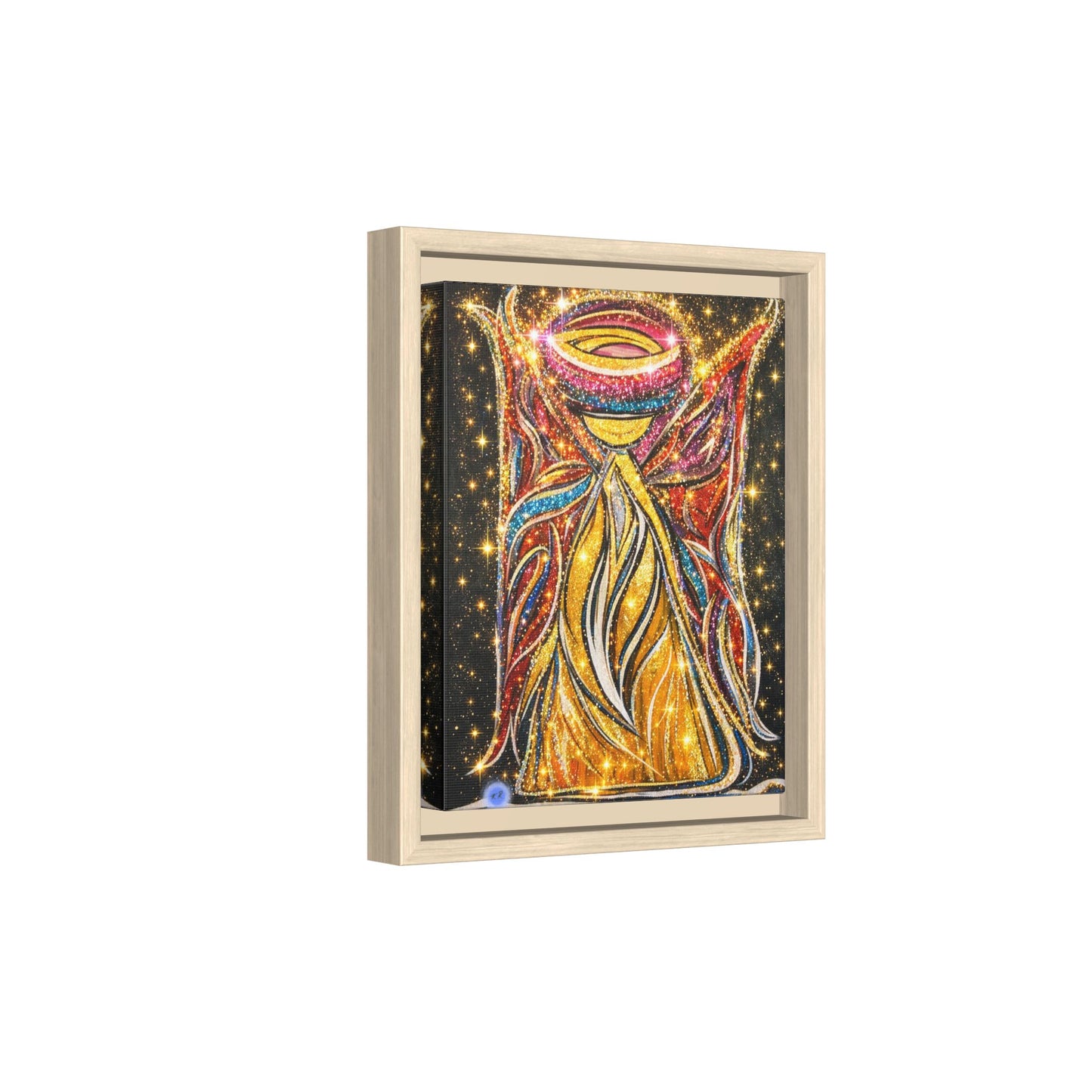 Golden Angel Abstract Painting Matte Canvas