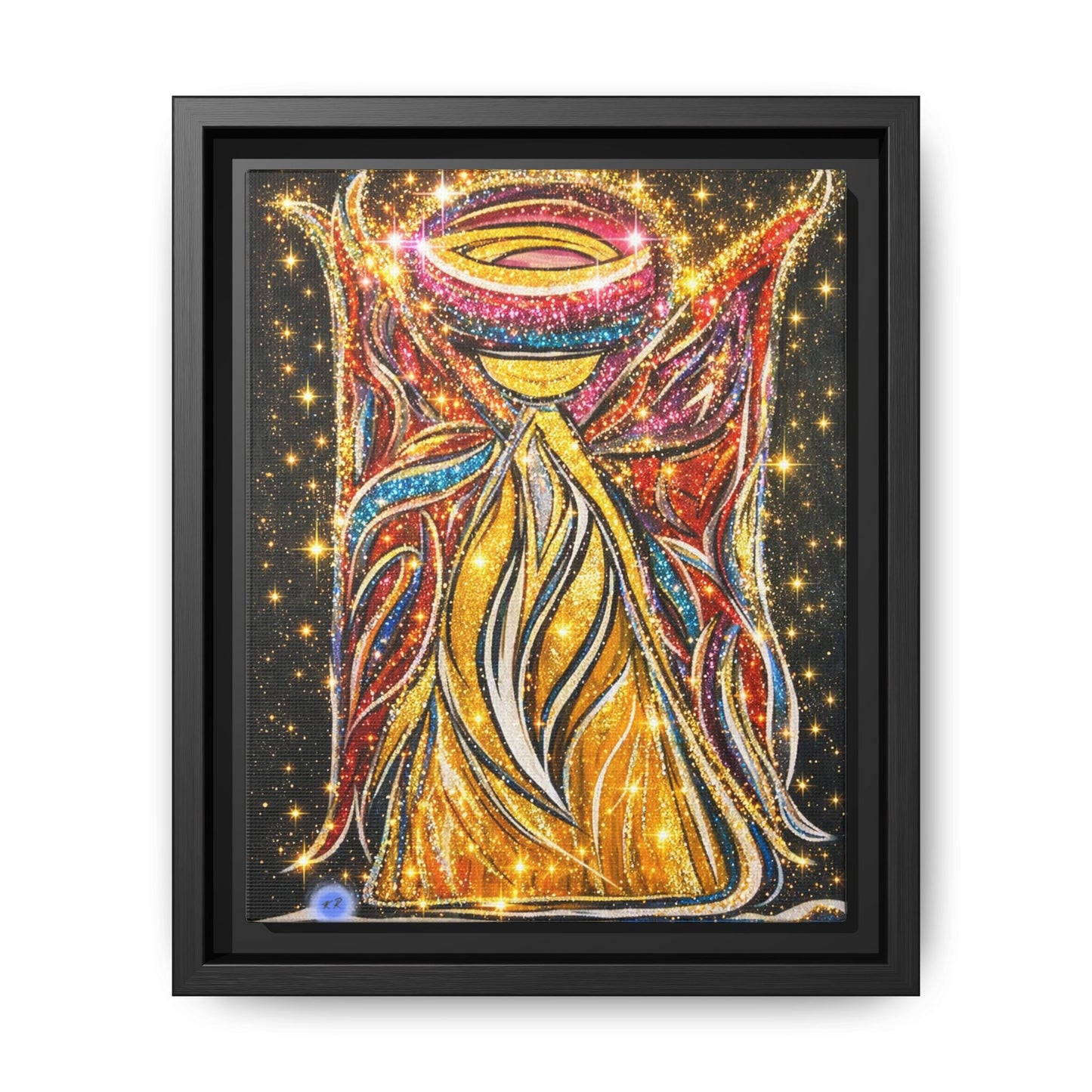 Golden Angel Abstract Painting Matte Canvas