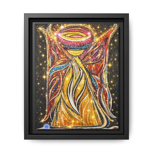 Golden Angel Abstract Painting Matte Canvas